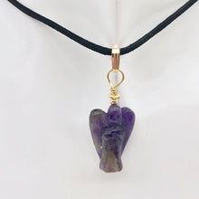 Load image into Gallery viewer, On the Wings of Angels Amethyst 14K Gold Filled 1.5" Long Pendant 509284AMG - PremiumBead Alternate Image 3