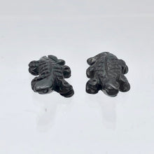 Load image into Gallery viewer, 2 Carved Shiny Hematite Lizard Beads | 26x14x7mm | Graphite - PremiumBead Alternate Image 4