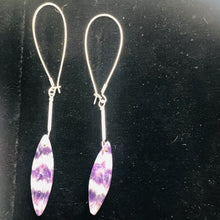 Load image into Gallery viewer, Sodalite Sterling Silver Teardrop Earrings| 4 1/4" Long | Purple/White| 1 Pair |
