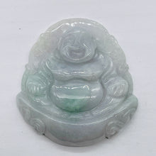 Load image into Gallery viewer, 160cts Hand Carved Buddha Gorgeous Lavendar Jade Pendant Bead | 50x47x8mm | Green
