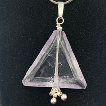 Load image into Gallery viewer, Alluring Amethyst Sterling Silver Semi Precious Gemstone Pendant | 1 3/4" long | - PremiumBead Alternate Image 2