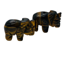 Load image into Gallery viewer, Wild Hand Carved Tiger Eye Elephant Bead Figurine | 21x14.5x9mm | Bronze