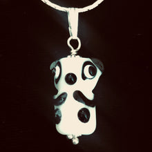 Load image into Gallery viewer, Lampwork Glass Sterling Silver Panda Pendant | 1 1/4" Long | White/Black | 1 |