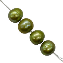 Load image into Gallery viewer, 4 Giant 10-11mm Juicy Key Lime FW Pearls 9059
