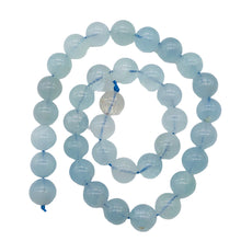 Load image into Gallery viewer, Aquamarine Strand Round | 11 mm | Aqua | 35 Beads |