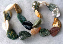 Load image into Gallery viewer, Pretty 3 Ocean Jasper Carved Autumn Leaf Beads 003364 - PremiumBead Primary Image 1