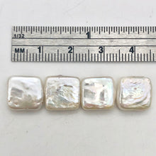 Load image into Gallery viewer, Beautiful White 11x11x4mm Square Coin FW Pearl 16" strand - PremiumBead Alternate Image 4