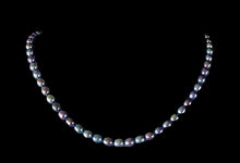 Load image into Gallery viewer, Perfect 6.5x5.5-6x5mm Peacock Oval FW Pearl Strand 104509