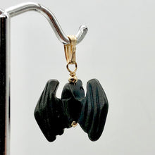 Load image into Gallery viewer, Hematite Bat Pendant Necklace | Semi Precious Stone Jewelry | 14kgf Pendant |