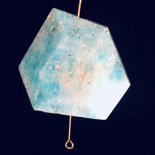 Load image into Gallery viewer, 63cts Druzy Natural Hemimorphite Pendant Bead | Blue | 30x30x8mm | 1 Bead |