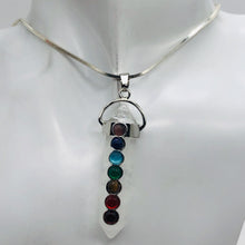 Load image into Gallery viewer, Gemstone Sterling Silver Quartz Point | 2 1/2" Long | White/Silver | 1 Pendant |