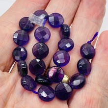 Load image into Gallery viewer, 3 Royal Natural 10mm Amethyst Coin 9431