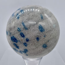 Load image into Gallery viewer, K2 Stone Meditation Scrying Sphere | 3" | White Blue | 1 Display Sphere |