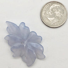 Load image into Gallery viewer, 14.4cts Exquisitely Hand Carved Blue Chalcedony Flower Pendant Bead - PremiumBead Alternate Image 5