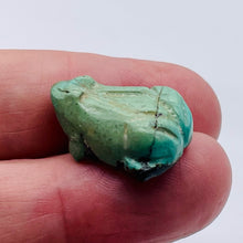 Load image into Gallery viewer, Turquoise Carved Frog Fetish Totem Bead | 1 Bead |
