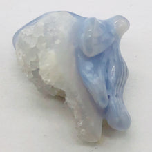 Load image into Gallery viewer, Designer's Dream! Chalcedony Druzy Crystal Flower Pendant Bead| 1 1/4"| Blue|1 |