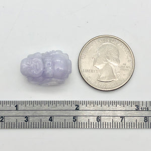 24.7cts Hand Carved Buddha Lavender Jade Pendant Bead | 21x14.5x9mm | Lavender - PremiumBead Alternate Image 6