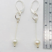Load image into Gallery viewer, AAA Natural White 6.5-6mm Pearl & Silver Earrings 304499