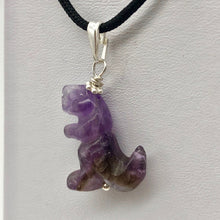 Load image into Gallery viewer, Purple Dinosaur Amethyst Tyrannosaurus Rex Sterling Silver Pendant 509302AMS - PremiumBead Alternate Image 10
