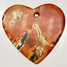 Load image into Gallery viewer, Limbcast Agate Heart Bead | 29x28x3mm | Orange/Green/Clear | Heart | 1 Bead | - PremiumBead Primary Image 1