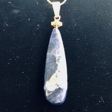 Load image into Gallery viewer, Sodalite 14K Gold Filled Teardrop | 3" Long | Blue/White | 1 Pendant |