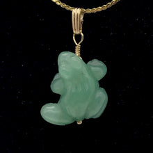 Load image into Gallery viewer, Aventurine Frog Pendant Necklace | Semi Precious Stone Jewelry | 14k Pendant - PremiumBead Alternate Image 2