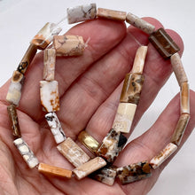 Load image into Gallery viewer, Gorgeous Patterns Conglomerate Jasper Rectangle Bead Strand 109324