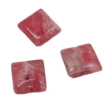 Load image into Gallery viewer, 2 Natural Rhodochrosite 8mm Square Coin Beads