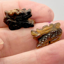 Load image into Gallery viewer, Powerful Tiger's Eye Carved Winged Dragon Figurine | 21x14x9mm | Golden Brown