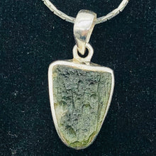 Load image into Gallery viewer, Moldavite Sterling Silver Drop | 1 1/8" Long | Green | 1 Pendant |