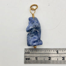 Load image into Gallery viewer, Sodalite Wolf Pendant Necklace | Semi Precious Stone Jewelry | 14k Pendant