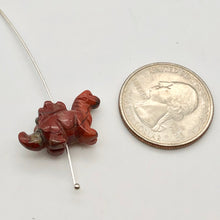Load image into Gallery viewer, 2 Brecciated Jasper Dinosaur Stegosaurus Beads | 21x11x8mm | Red - PremiumBead Alternate Image 2