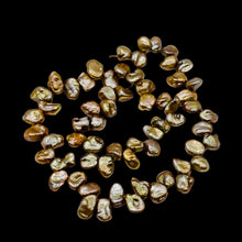 Load image into Gallery viewer, Bubble Champagne Rose Petal Keishi 12.5x7x6mm to 7x7x5mm Pearl Strand 108890
