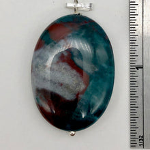 Load image into Gallery viewer, Rare Bloodstone Sterling Silver Oval Pendant with Wolf Head Image| 2 3/4" Long |