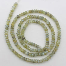 Load image into Gallery viewer, Alexandrite Cats Eye Faceted Half Strand Rondell Beads | 3 mm | Green | 100 Beads |
