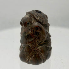 Load image into Gallery viewer, Terrific Carved Teak Turtle Mommie Ojime Netsuke Bead | 25x15x15mm | Brown - PremiumBead Alternate Image 3