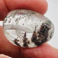 Load image into Gallery viewer, Lodalite Quartz Oval Pendant Figurine Bead | Clear Included|1 Bead| 32x23x14 mm|