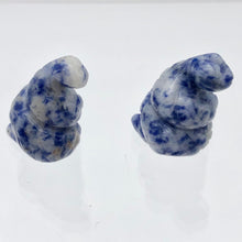Load image into Gallery viewer, Slithering Charmer Carved Sodalite Snake Beads | 20.5x16x14mm | Blue/Grey - PremiumBead Alternate Image 5