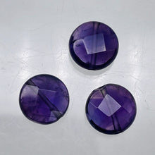 Load image into Gallery viewer, 3 Royal Natural 10mm Amethyst Coin 9431