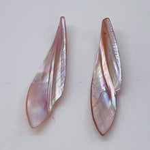 Load image into Gallery viewer, 1 Designer Blade Cut Pink Mussel Shell Pendant Bead 4423B