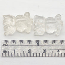 Load image into Gallery viewer, Swimmin' 2 Carved Animal Quartz Goldfish Beads | 20x14x8mm | Clear