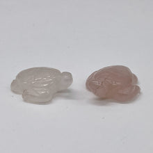 Load image into Gallery viewer, Majestic 2 Carved Rose Quartz Sea Turtle Beads