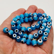 Load image into Gallery viewer, Four Lampwork Glass Eye Round | 8 mm | Light Blue | 4 Beads |