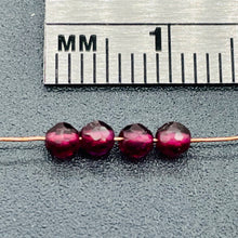 Load image into Gallery viewer, 4 Gorgeous Rhodolite Garnet Excellent 3mm Faceted Beads 06542