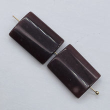 Load image into Gallery viewer, 2 Plum Muscovite 20x15x5mm Rectangle Pendant Bead 8425