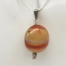 Load image into Gallery viewer, Natural Carnelian Agate Oval & Sterling Silver Pendant | 28x24.5x16mm | 2" Long - PremiumBead Alternate Image 4