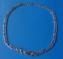 Load image into Gallery viewer, Italian 9.5&quot; Medium Figaro (5.7 Grams) Solid Sterling Silver Bracelet 10057 - PremiumBead Alternate Image 2
