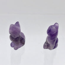 Load image into Gallery viewer, Adorable! 2 Amethyst Sitting Carved Cat Beads | 21x12x8mm | Purple - PremiumBead Alternate Image 10