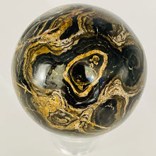 Load image into Gallery viewer, Stromatolite Scry Crystal Round Sphere | 55mm | Bronze/Black | 205g |1 Sphere |