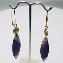 Load image into Gallery viewer, Sodalite 14K Gold Filled Teardrop Earrings| 2 3/4" Long | Purple/White| 1 Pair |